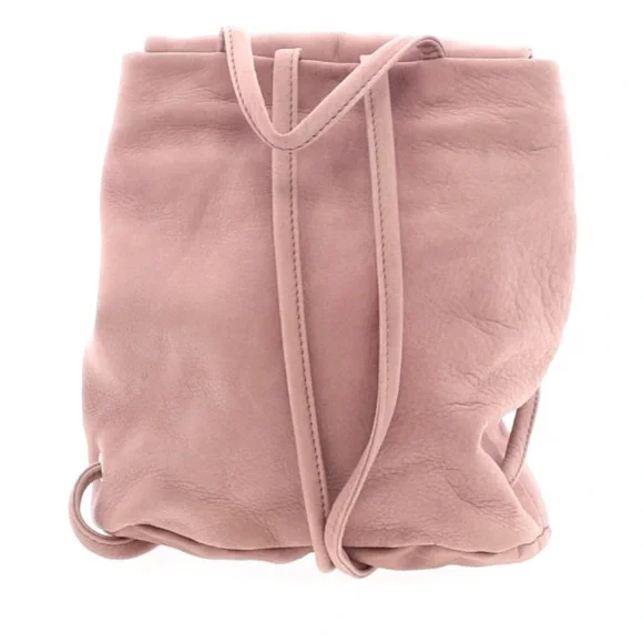 Baggu Leather Mini Backpack - Lavender Blush Pink - Picture 2 of 6